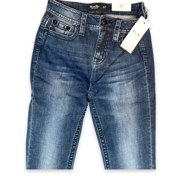 Miss Me Jeans Cropped Simple Life Western Bootcut Premium Denim Size 27 - Picture 6 of 9